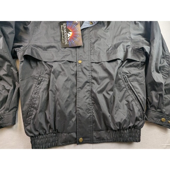SUN MOUNTAIN Hybrid Wind Water Resistant Full-zip JACKET Size Medium BLACK New - Picture 3 of 14